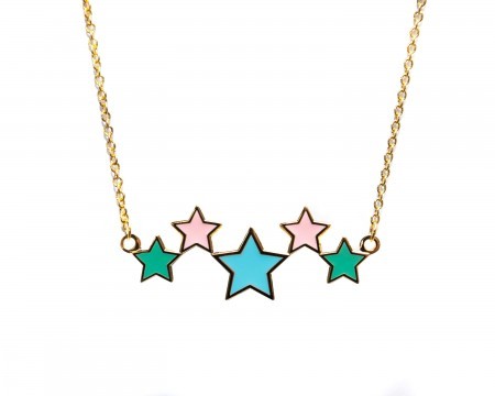 pastel stars necklace