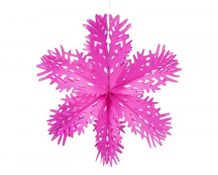 neon snowflake decoration - pink