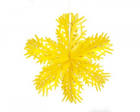 neon snowflake decoration - yellow