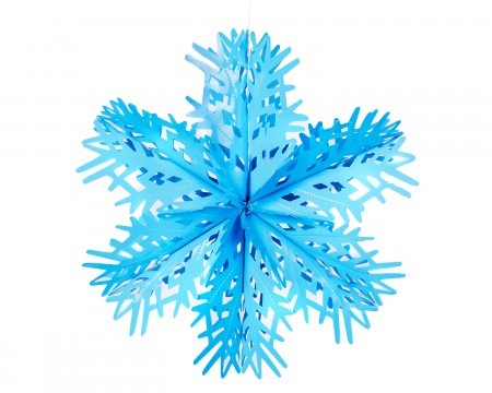 neon snowflake decoration - blue