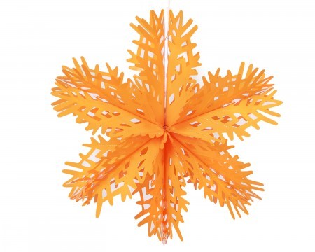 neon snowflake decoration - orange