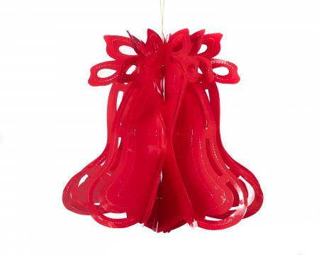 neon bell decoration - red