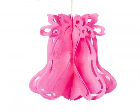 neon bell decoration - pink
