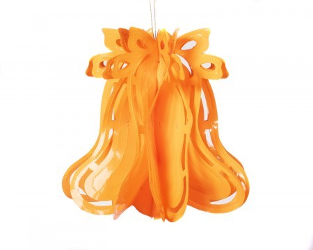 neon bell decoration - orange