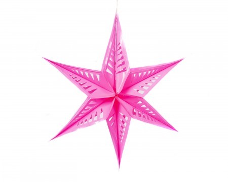 large star decoration - pink