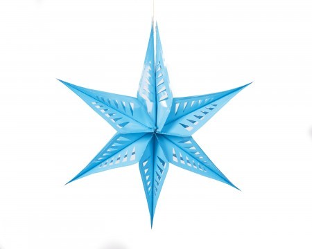 large star decoration - blue