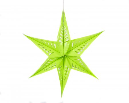 large star decoration - green