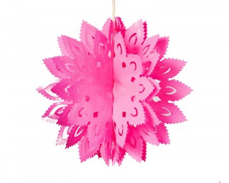 large pompom decoration - pink