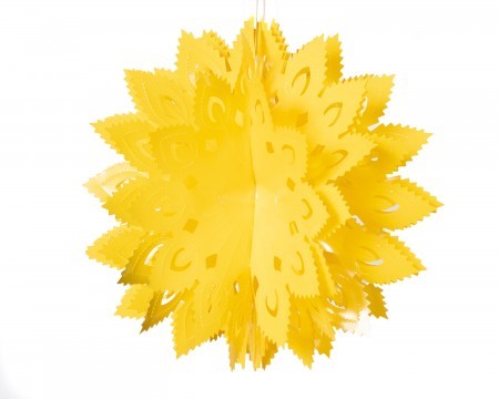 large pompom decoration - yellow