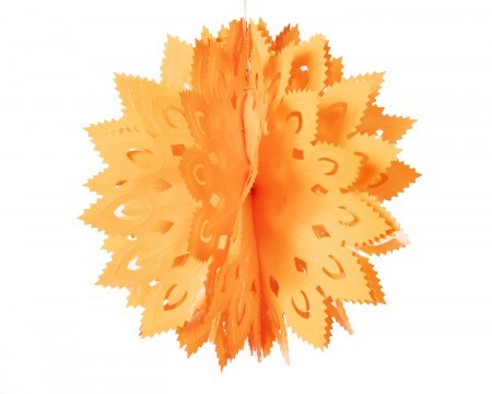 large pompom decoration - orange