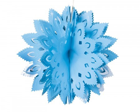 large pompom decoration - blue