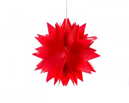 small pompom decoration - red