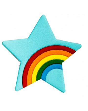 rainbow star sticker