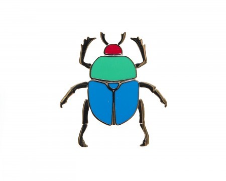 beetle enamel pin