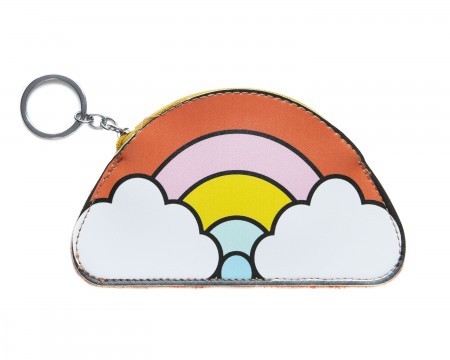 rainbow vinyl purse