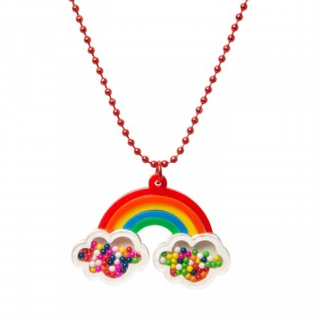 rainbow acrylic necklace
