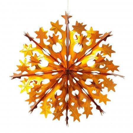 starry snowflake decoration - copper