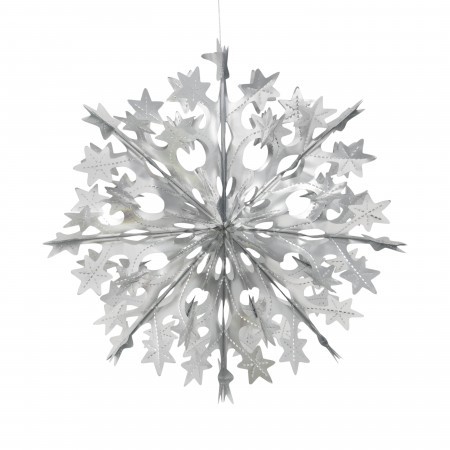 starry snowflake decoration - silver