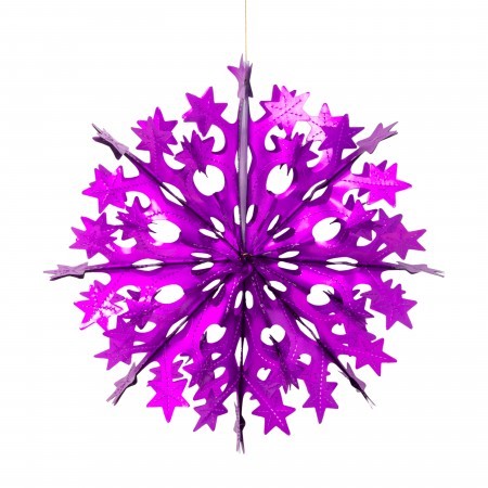 starry snowflake decoration - magenta