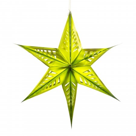 large star decoration - lime