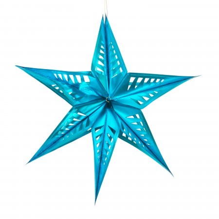 large star decoration - matt blue