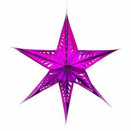 large star decoration - magenta