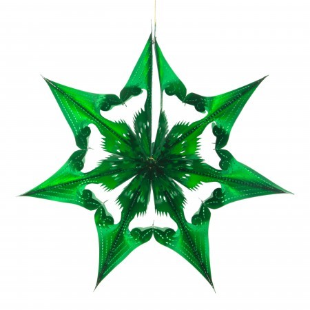 star with spherical centre decoration - green