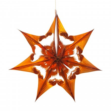 star with spherical centre decoration - copper