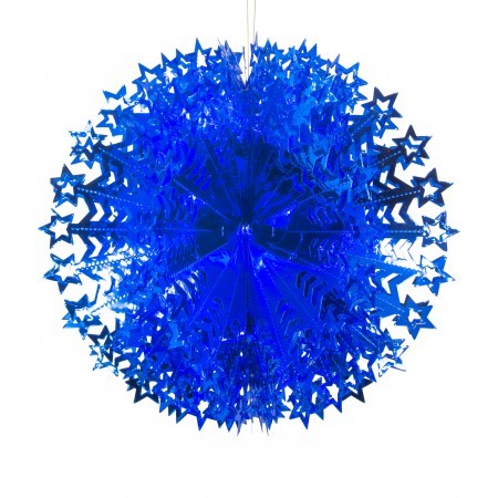 starry ball decoration - blue