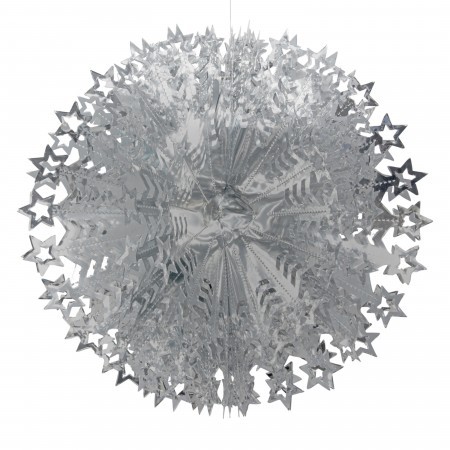 starry ball decoration - silver