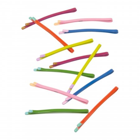 bobby pins with colour tips a