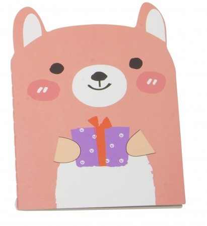 pink bear cute little notebook
