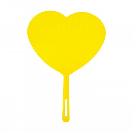 heart shaped fan- yellow