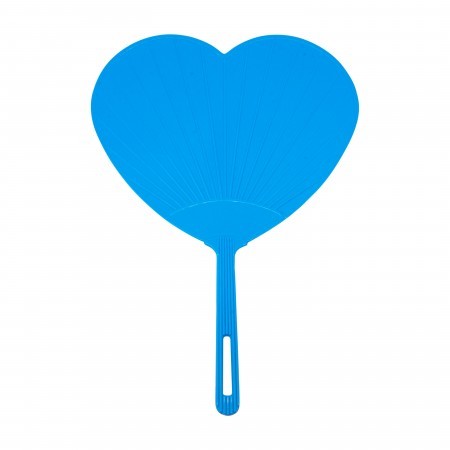 heart shaped fan- blue