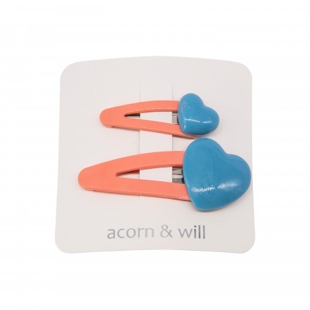 little & large clips- blue hearts