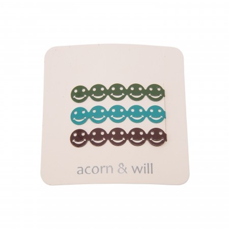 smiley face hair slides