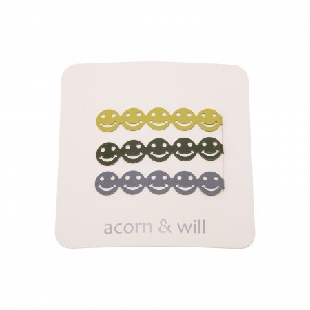 smiley face hair slides