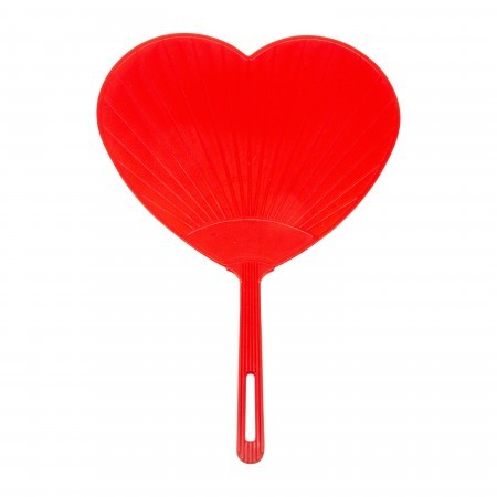 heart shaped fan- red