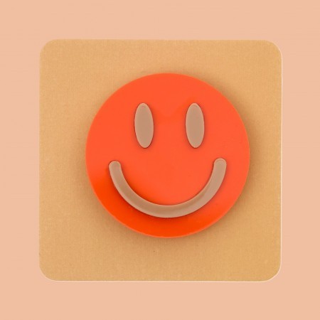 smiley face brooch