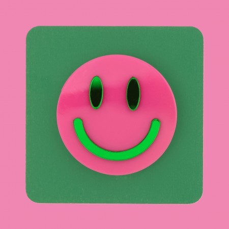 smiley face brooch