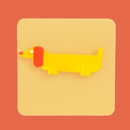 audrey dachshund brooch