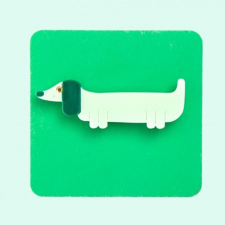 audrey dachshund brooch