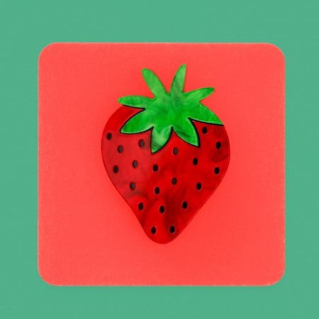 strawberry brooch