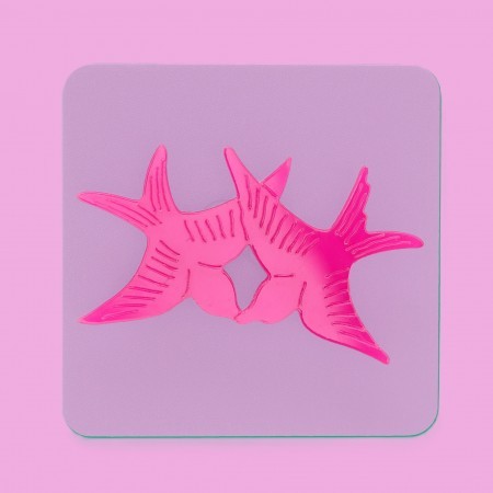 twiggy bird brooch - magenta