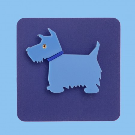 hilary scottie dog brooch