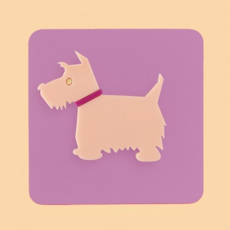 hilary scottie dog brooch