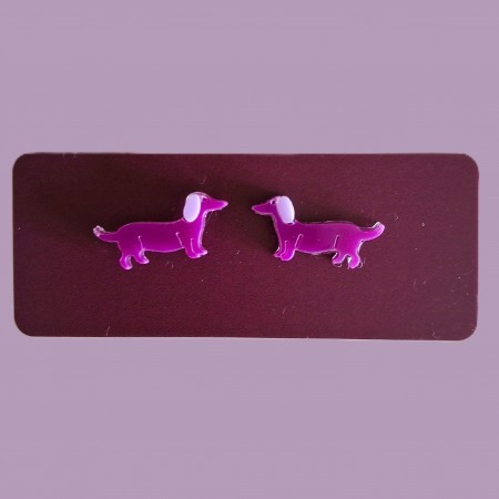 audrey dachshund earrings