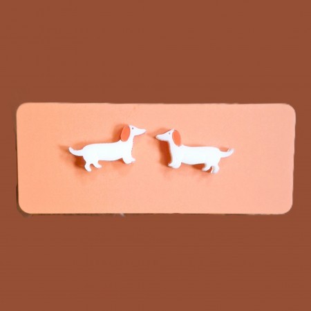 audrey dachshund earrings