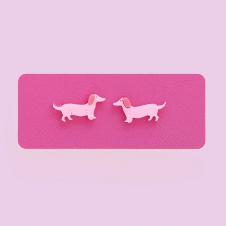 audrey dachshund earrings