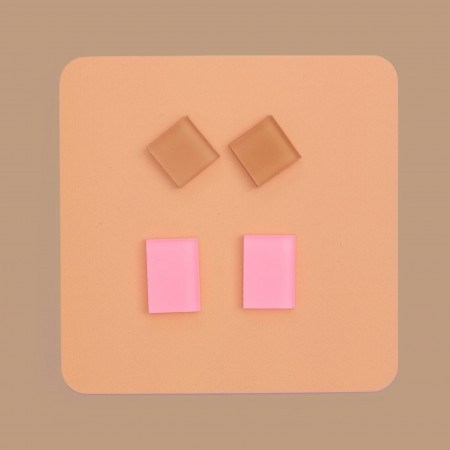 duo of will shapes earrings